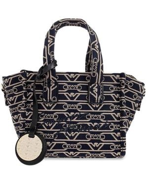Emporio Armani Monogram Handbag - Black