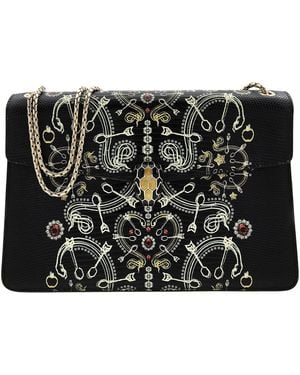BVLGARI Serpenti Forever Pop-Heart Lizard-Leather Shoulder Bag - Black