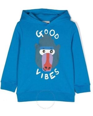 Stella McCartney Graphic-print Long-sleeved Hoodie - Blue