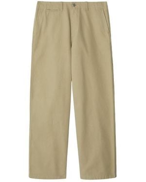 Burberry Double-Faced Cotton Chinos - Natural