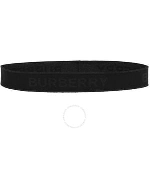 Burberry Logo Jacquard Stretch Headband - Black