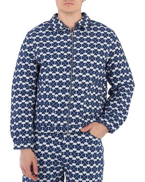 Arte' Trevo Allover Jacket - Blue