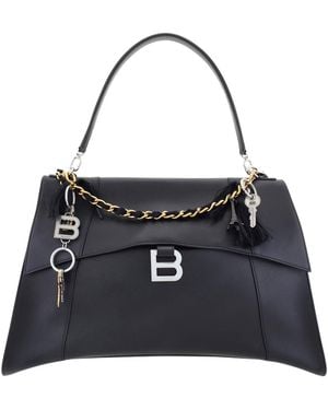 Balenciaga Hourglass Soft Handbag Large - Black