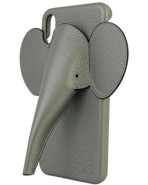 Loewe Textured-leather Iphone Xs Max Case - Grey