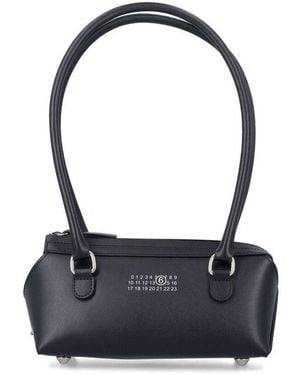 MM6 by Maison Margiela New Bauletto J Mini Bag Calf Leather Internal Shoulder - Blue