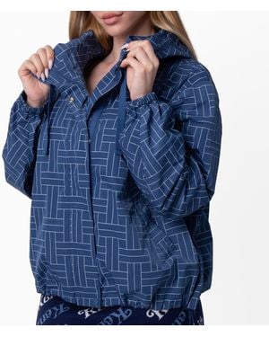 KENZO Weave Short Windbreaker - Blue