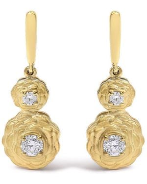 Haus of Brilliance 14K Plated Sterling 1/2 Cttw Lab Grown Diamond Matte Finish Drop Earrings - Metallic
