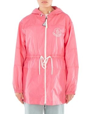 Moncler Veirade Hooded Parka, Brand Size 2 (Medium) - Pink