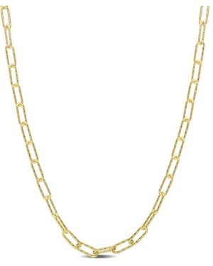 Amour Fancy Paperclip Chain Necklace - Metallic