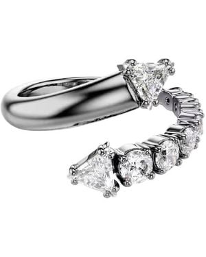 Swarovski Sublima Ruthenium Plated Open Ring, Size 50 - Metallic