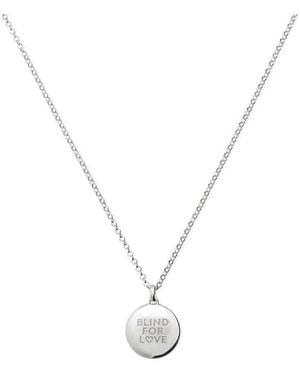 Gucci Blind For Love Round Pendant Necklace - Metallic