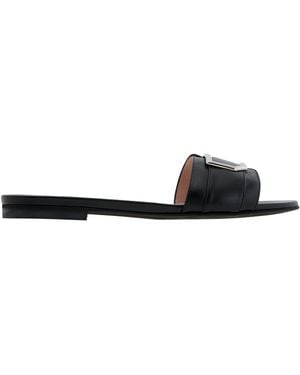 Bally Cerilla Leather Side Sandals, Brand Size 37 Us - Black