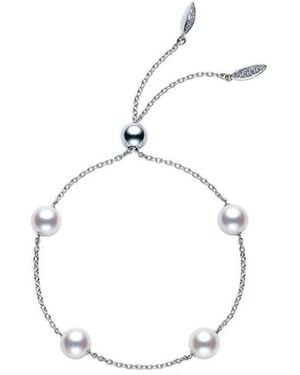 Mikimoto Akoya Cultured Pearl Station Bracelet - Metallic