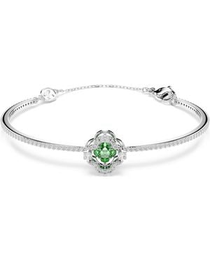 Swarovski Una Angelic Bangle, Mixed Cuts, Rhodium Plated - Metallic
