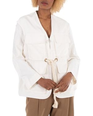Stella McCartney Ania Belted Utility Jacket - White