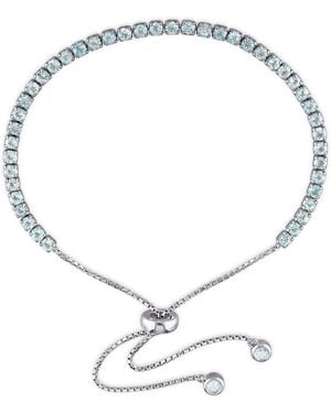 Amour 3 3/4 Ct Tgw Topaz Tassel Bolo Bracelet - Metallic