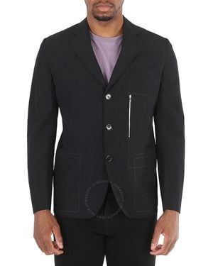 Hermès Wool And Silk Blazer Jacket - Black