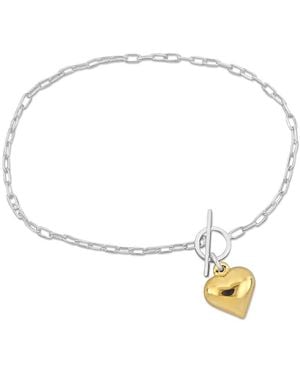 Amour Heart Charm Bracelet - Metallic