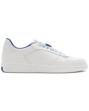 Burberry Terrace Leather Low-Top Trainers, Brand Size 41 Us - White