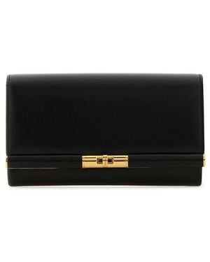 Dolce & Gabbana Dolce & Gabbana Leather Marlene Clutch - Black