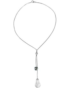 Baccarat Paving Diamonds & Tahitian Pearls - Metallic