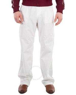 BLACK LABEL CRESTBRIDGE Straight-Leg Cotton Trousers, Brand Size 82 (Waist - White