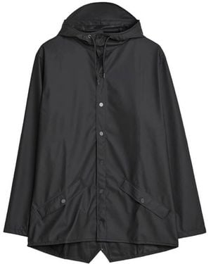 Rains Waterproof Hooded Rain Jacket - Black