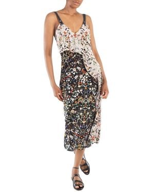 Burberry Ladies Sloane Floral Print Silk Slipdress, Brand Size 6 (Us - Black