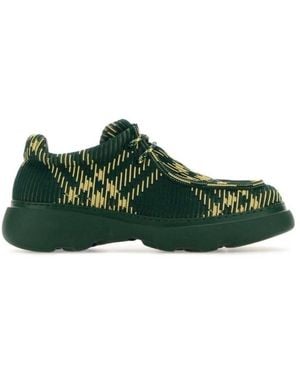 Burberry Creeper Check Woven Creeper Derby Shoes, Brand Size 41.5 Us - Green