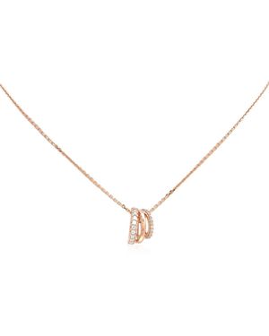 Swarovski Hyperbola Pendant 3 Row Rose Shiny - Brown