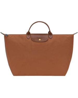 Longchamp Le Pliage Original L Travel Bag - Brown