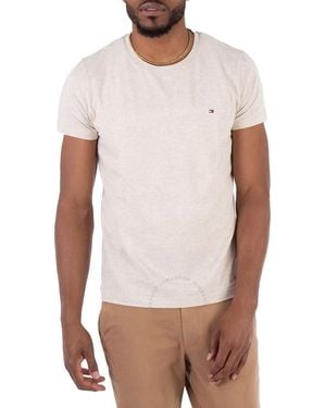 Tommy Hilfiger Slim-Fit Flag Embroidery Cotton T-Shirt - White