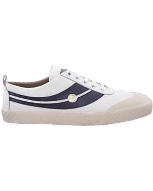 Bally Smake Leather Low-Top Trainers - White
