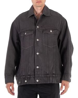 Beautiful People Charcoal Double-End Selvedge Denim Blouson, Brand Size 36 - Black