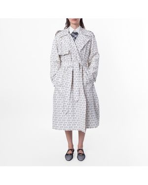 Burberry B-Print Lightweight Trench Coat, Brand Size 8 Us - Grey