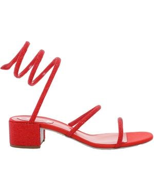 Rene Caovilla Rene Caovilla Cleo Crystal-Embellished Sandals - Red