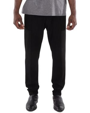 Emporio Armani Knitted Cotton Blend Pants - Black