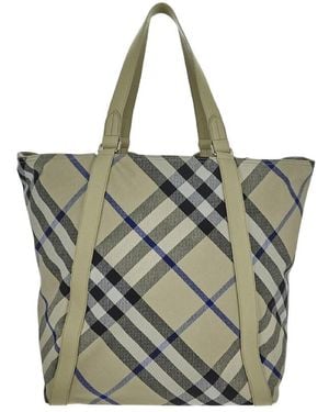 Burberry Check Jacquard Festival Tote Bag - Green