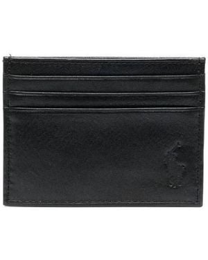 Polo Ralph Lauren Pebbled Leather Card Holder - Black