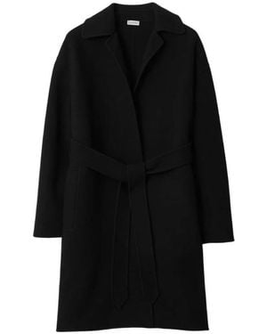 Burberry Belted Cashmere Wrap Coat, Brand Size 10 Us - Black