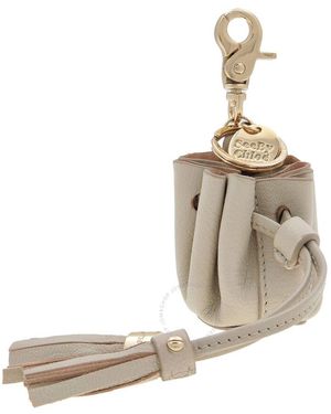 See By Chloé Vicki Nano Leather Key Chain - Natural