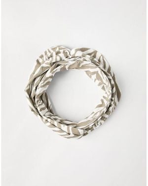 Brunello Cucinelli Printed Cotton Scarf - Metallic