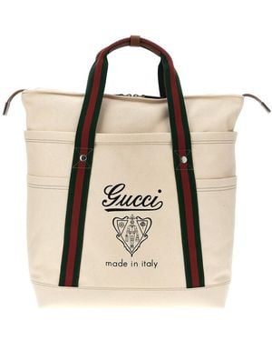 Gucci Large Coat Of Arms Shopping - Metallic