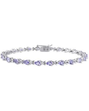 Amour 4 1/3 Ct Tgw Tanzanite X-Link Bracelet - Metallic