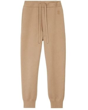 Burberry Larkan Monogram Motif Jogging Trousers - Natural