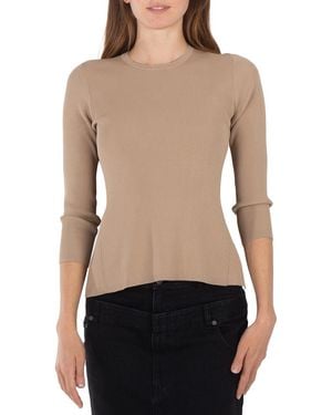 Tibi Ladies Latte Giselle Openback Stretch Jumper - Black