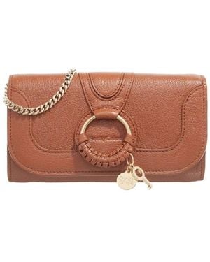 See By Chloé Hana Leather Chain Wallet - Brown