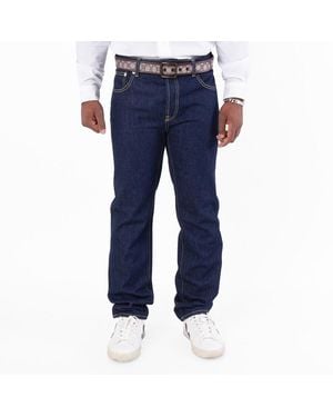 KENZO Bara Slim-Fit Denim Jeans, Waist - Blue