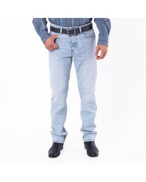 Ami Paris Classic Fit Bleached Denim Jeans, Waist - Blue