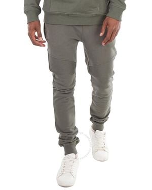 Balmain Flocked Logo Print Joggers - Grey